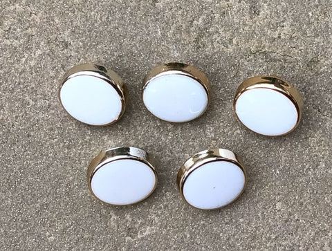 White and Gold Dress Shirt Buttons - Premium Buttons from jaytrim - Just £0.50! Shop now at Smart as a button