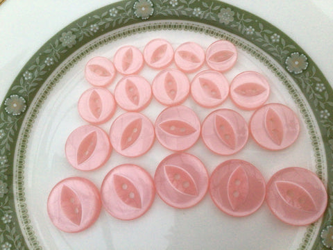 11mm, 14mm, 16mm & 19mm Pink Fisheye Buttons - Premium Buttons from jaytrim - Just £2.25! Shop now at Smart as a button
