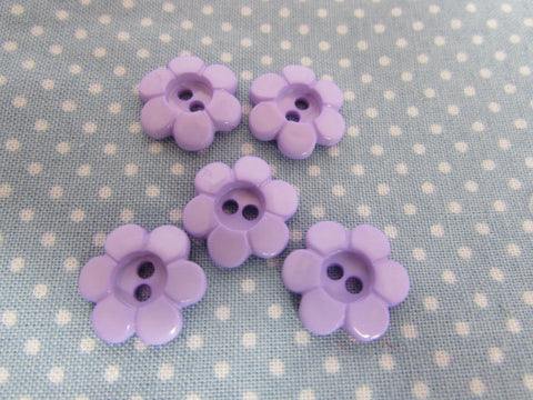 Baby Buttons 11mm & 15mm Lilac Daisy Shaped Flower Buttons Asst Pk Sizes - Premium Buttons from Jaytrim - Just £0! Shop now at Smart as a button