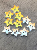 12mm Buttons Silver or Gold Star Shaped Buttons with 2 Holes in Asst Packs - Premium Buttons from Smart as a button - Just £0.40! Shop now at Smart as a button