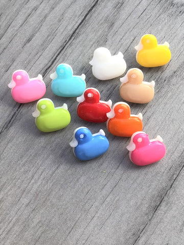 13.5mm Duck Shaped Baby Buttons on Shank Pk Sizes of 10 or 20 Assorted Colours - Premium  from Smart as a button - Just £2.25! Shop now at Smart as a button