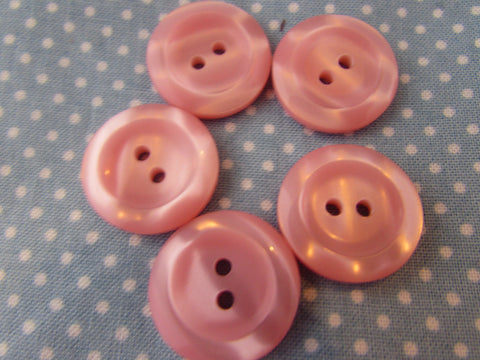 20mm Baby Pink High Gloss Lipped Buttons - Premium Buttons from Smart as a button - Just £0.45! Shop now at Smart as a button