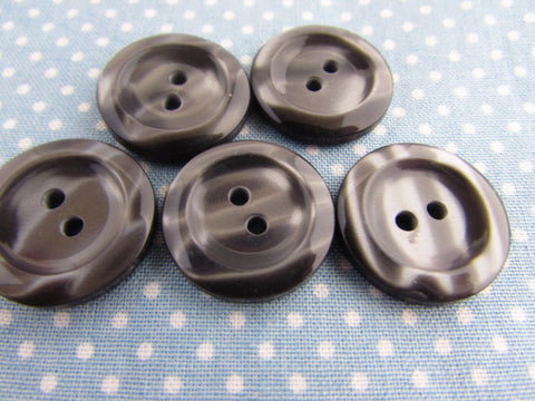 20mm & 15mm Charcoal Grey High Gloss Lipped Buttons - Premium Buttons from Smart as a button - Just £0.40! Shop now at Smart as a button
