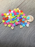6mm Mini Dolls Buttons Heart Shaped Asst Colours & Packs Dolls Clothes Buttons - Premium Buttons from Smart as a button - Just £2! Shop now at Smart as a button