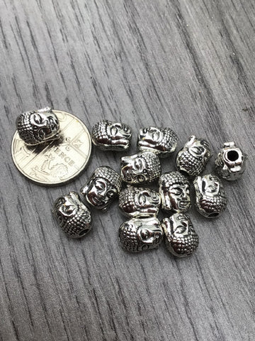 9mm Tibetan Silver Buddhas Head Beads - Premium from Smart as a button - Just £2.50! Shop now at Smart as a button
