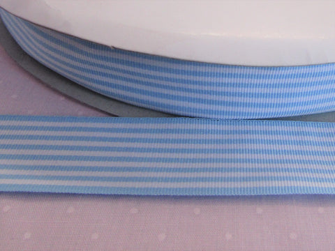 Baby Blue and White Horizontal Ribbon - Premium Ribbon from Smart as a button - Just £1.75! Shop now at Smart as a button