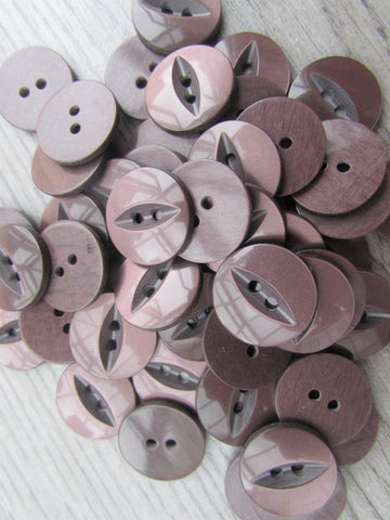 11mm & 19mm Buttons Brown Fisheye  Buttons 2 Hole Pks 10, 20, 50, 100 - Premium Buttons from jaytrim - Just £2! Shop now at Smart as a button