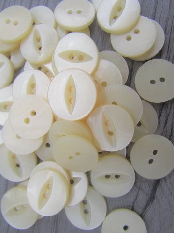 11mm & 19mm Buttons Cream Ivory Fisheye Buttons 2 Hole Pks 10, 20, 50, 100 - Premium Buttons from jaytrim - Just £2! Shop now at Smart as a button