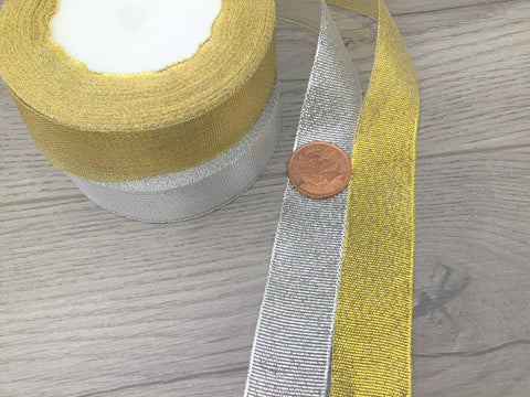 20 metre Gold or Silver Lame Ribbon - Premium  from Smart as a button - Just £4.99! Shop now at Smart as a button