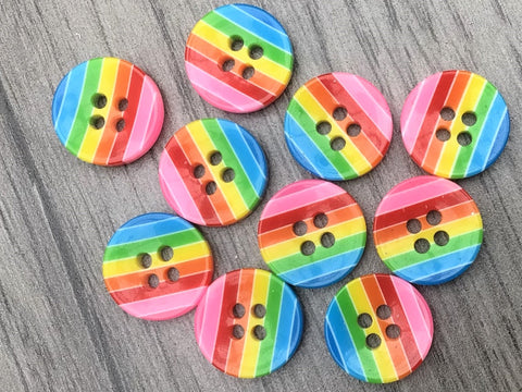 12.5mm Round Candy Stripe 4 Hole Buttons - Premium from Smart as a button - Just £0.50! Shop now at Smart as a button