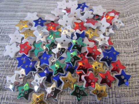 Metallic Star Buttons and Embellishments - Premium from Smart as a button - Just £0.50! Shop now at Smart as a button