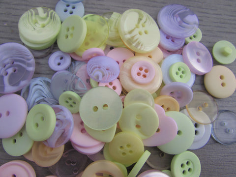 Mixed Button Assortment in Pastel Colours Buttons assorted Sizes 50g of Buttons - Premium Buttons from jaytrim - Just £2.50! Shop now at Smart as a button