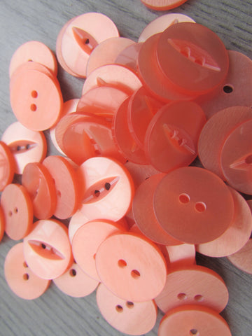 11mm & 19mm Buttons Peach Fisheye Buttons 2 Hole Pks 10, 20, 50, 100 - Premium Buttons from jaytrim - Just £2! Shop now at Smart as a button