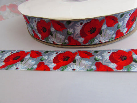 Red Poppy Ribbon - Premium Ribbon from Smart as a button - Just £2.50! Shop now at Smart as a button
