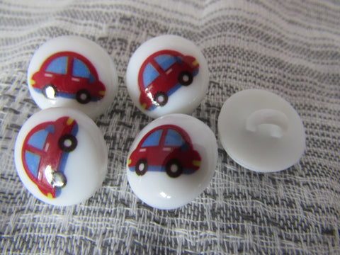 Round White Car Buttons on a Shank - Premium from Smart as a button - Just £0.45! Shop now at Smart as a button
