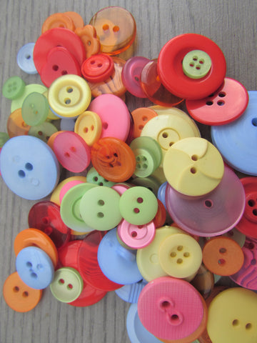 50g Assorted Bright Summer Colour Mixed Button Packs - Premium Buttons from Smart as a button - Just £2.50! Shop now at Smart as a button