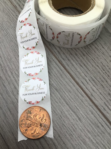 Thank you for Your Business stickers - Premium from Smart as a button - Just £1! Shop now at Smart as a button