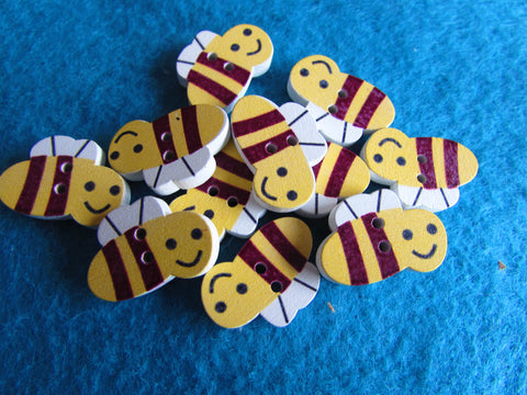 Bumble Bee Buttons Baby Buttons Scrapbooking Crochet Knitting buttons - Premium Buttons from Smart as a button - Just £0.40! Shop now at Smart as a button