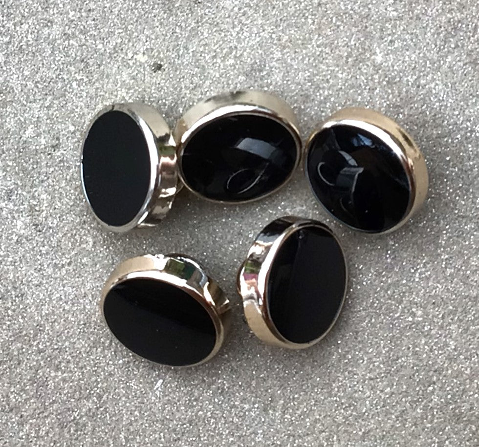 11mm Black and Gold Dress Shirt Buttons