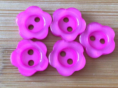 11mm Flower Buttons with Pearlescent Finish - Premium  from Smart as a button - Just £2.25! Shop now at Smart as a button
