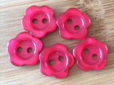 11mm Flower Buttons with Pearlescent Finish