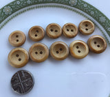 Round Olive Wood Wooden Buttons