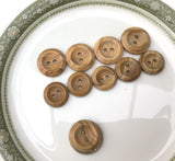 Round Olive Wood Wooden Buttons