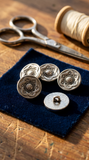15mm Tibetan Silver Round Flower Button