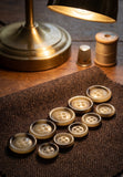 20mm or 15mm Brown and Beige 4 Hole Coat Buttons