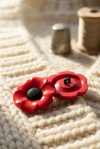 18mm Poppy Buttons