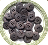 Pack of 5 Vintage 20mm Brown Buttons made to look like Stone