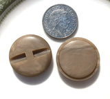 Vintage 28mm Light Brown Buttons with Raised circle