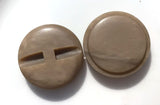 Vintage 28mm Light Brown Buttons with Raised circle