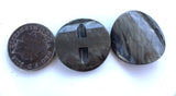 Pair of 27mm Vintage Grey Curved Buttons