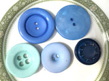 75g Vintage and Pre loved Buttons in Blue and Green Asst 2