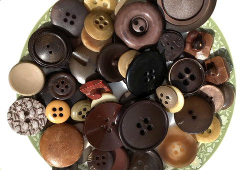75g Vintage Brown Button Assortment 1