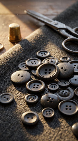 75g Assortment 3 Black Vintage Buttons