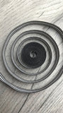 9mm Black and White Stripe Ribbon