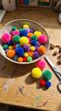 Pom Poms Assorted Sizes
