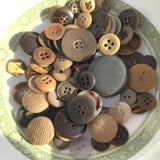 Vintage Brown Pre Loved Buttons Assortment 4