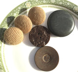 Vintage Brown Pre Loved Buttons Assortment 4