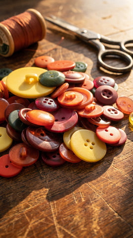 50g Autumn Colour Mixed Button Packs