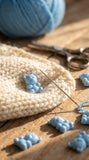 Baby Blue Teddy Bear Buttons