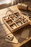 Box of 45 Wooden Hearts