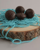Brown Football Buttons