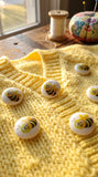 Round Bumble Bee Buttons