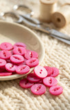 11mm & 19mm Cerise Pink Fisheye Buttons
