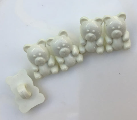 Cream Teddy Bear Buttons