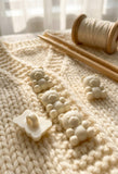 Cream Teddy Bear Buttons