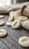 11mm & 19mm Ivory Fisheye Buttons